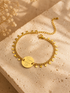     Bracelet Élise personnalisé avec chaîne à pampilles en acier inoxydable or