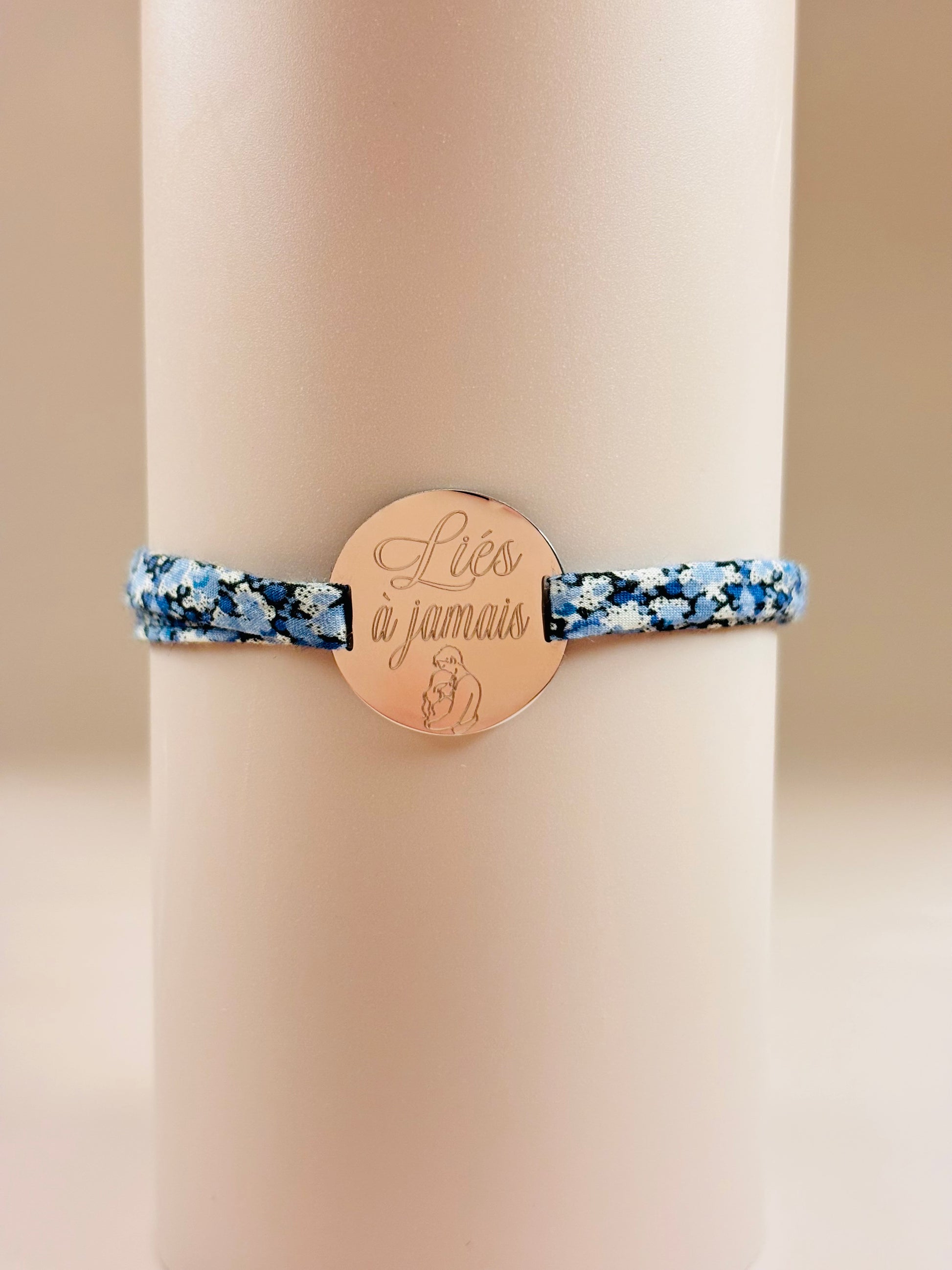Bracelet Liberty avec médaille ronde de 25 mm.