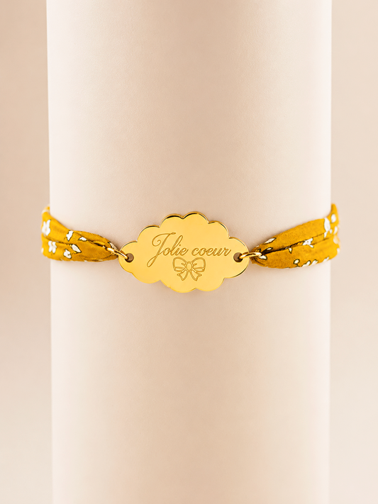 Bracelet Liberty personnalisé enfant nuage doré – Alia