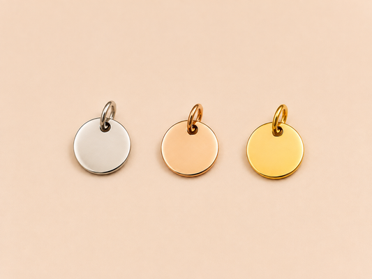 Médaillon rond à personnaliser - 12 mm