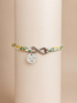 Bracelet personnalisé femme avec médaille de 12 mm à graver.