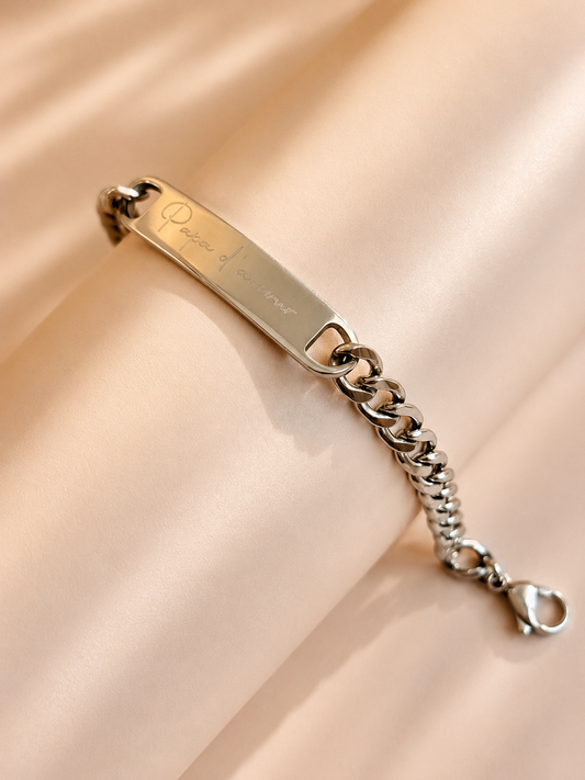 Gourmette personnalisée homme à graver – Arthur