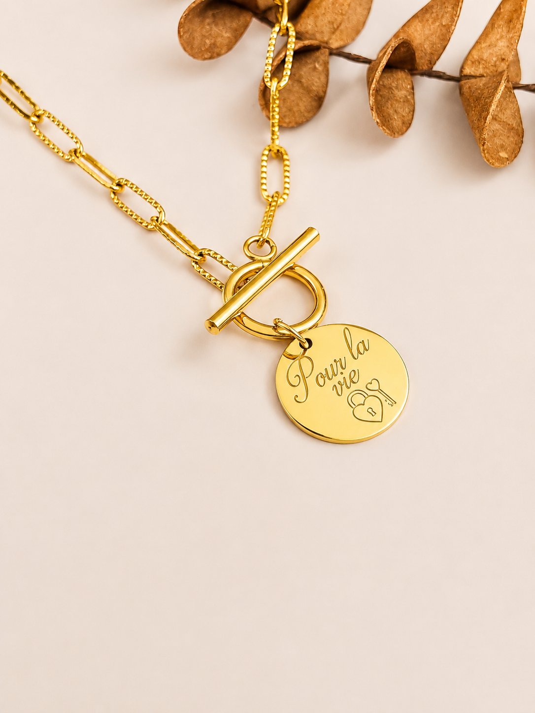 Collier personnalisé femme Sissi chaîne trombone diamantée.