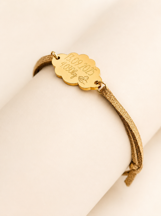 Bracelet personnalisé femme en daim - Mia
