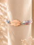 Bracelet Liberty personnalisé enfant Lise avec médaillon nuage or rose.
