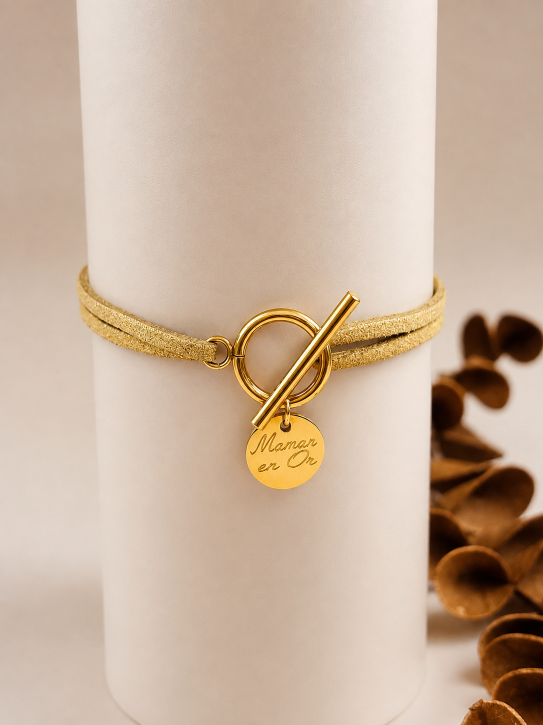 Bracelet daim personnalisé femme Fidji.