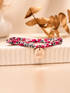 Bracelet Liberty personnalisé pour femme avec médaille de 18 mm en acier inoxydable Rose Gold gravée, taille réglable de 15 à 20 cm, bijou élégant et raffiné.