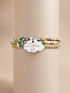 Bracelet Liberty personnalisé femme Maria avec médaillon nuage argent.